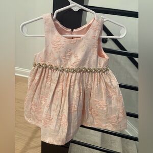 Elegant Pink Baby Dress with Floral Pattern